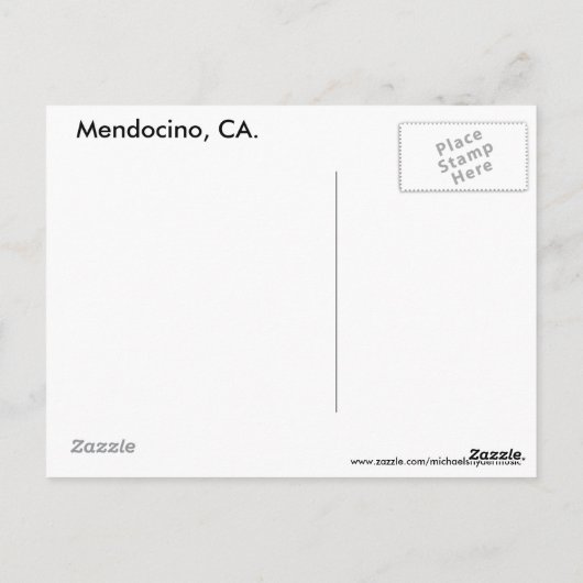 Mendocino Post Card Briefkaart (Achterkant)