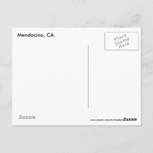 Mendocino Post Card Briefkaart (Achterkant)