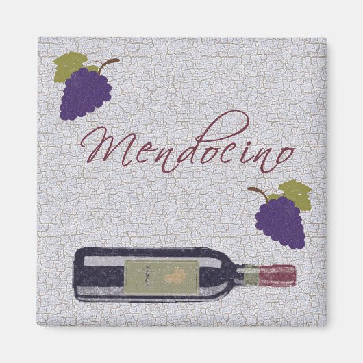 Mendocino Vintage Wijn Magneet (Voorkant)