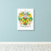 Mendonca Family Crest Canvas Afdruk (Insitu (Houten vloer))