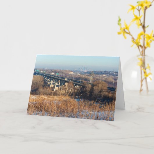 mendota-brug over de minnesota kaart (Gele Bloem)