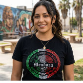 Mendoza Achternaam México embleem shirt vrouwen