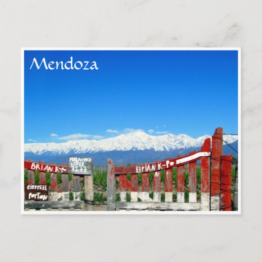 mendoza andes gate briefkaart (Voorkant)