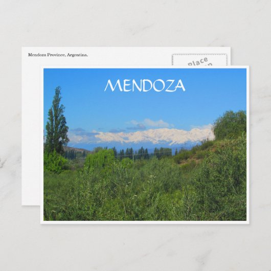 mendoza andes green briefkaart (Voorkant / Achterkant)