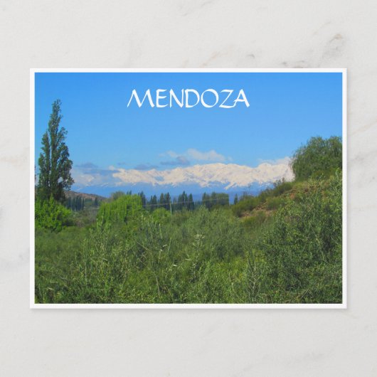 mendoza andes green briefkaart (Voorkant)