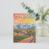 Mendoza Argentina Travel Briefkaart (Staand voorkant)