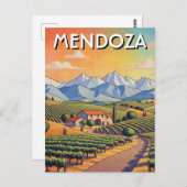 Mendoza Argentina Travel Briefkaart (Voorkant / Achterkant)