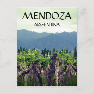 mendoza argentina wijnstokken briefkaart