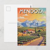 Mendoza Argentinië Reizen Briefkaart (Voorkant / Achterkant)