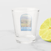 Mendoza Argentinië Reizen Kunst Vintage Shot Glas (Achterkant)