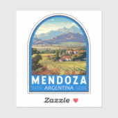 Mendoza Argentinië Reizen Kunst Vintage Sticker (Vel)