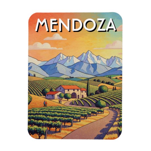 Mendoza Argentinië Reizen Magneet (Verticaal)