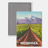 Mendoza Argentinië Reizen Magneet (Voorkant / Achterkant)