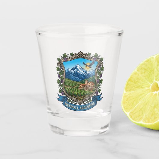 Mendoza Argentinië Shot Glas (Voorkant)