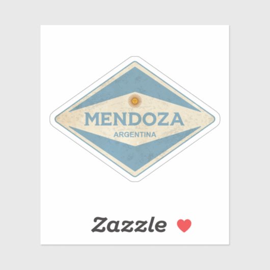 Mendoza Argentinië Vintage Sticker (Vel)
