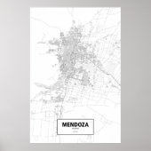 Mendoza, Argentinië (zwart op wit) Poster (Voorkant)