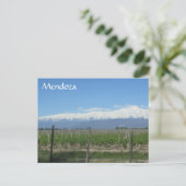 mendoza en sneeuw briefkaart (Staand voorkant)
