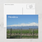mendoza en sneeuw briefkaart (Voorkant / Achterkant)