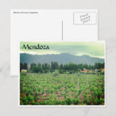 mendoza en wijngaard briefkaart (Voorkant / Achterkant)