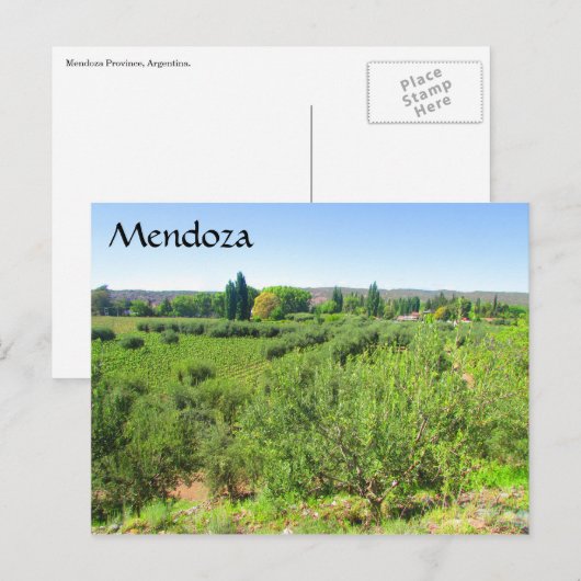 mendoza groen briefkaart (Voorkant / Achterkant)