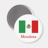 Mendoza Mexicaanse vlag Magneet (Voorkant / Achterkant)