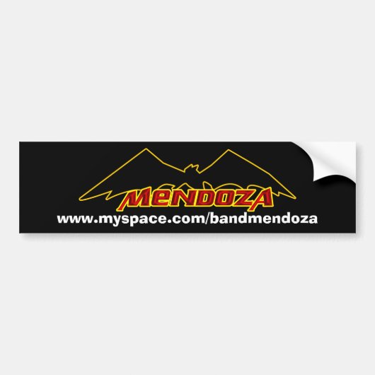 Mendoza* Slagboom Bumpersticker (Voorkant)