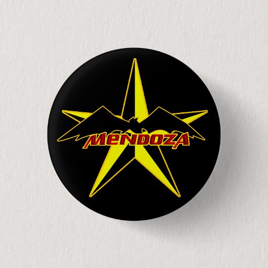 Mendoza* Star Badge Ronde Button 3,2 Cm (Voorkant)