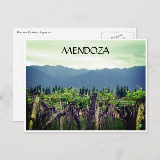 mendoza vines andes briefkaart (Voorkant / Achterkant)