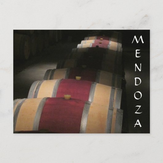 mendoza vino-vaten briefkaart (Voorkant)