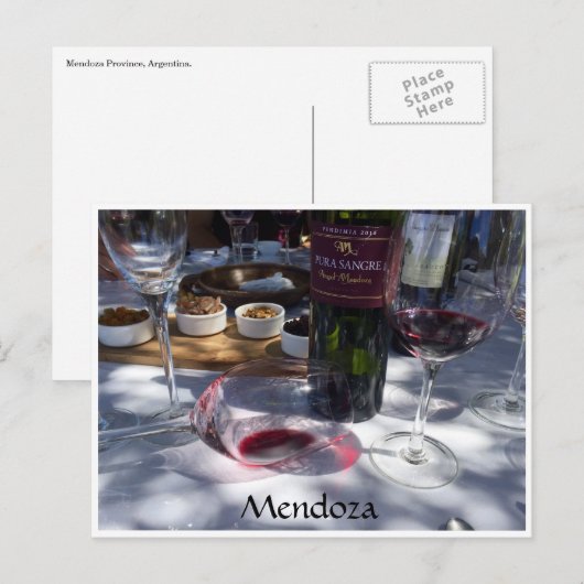 mendoza-wijntest briefkaart (Voorkant / Achterkant)