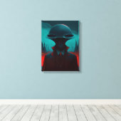 Meneer Alien Canvas Afdruk (Insitu (Houten vloer))