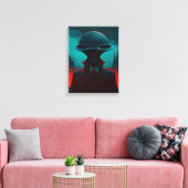 Meneer Alien Canvas Afdruk (Insitu (Woonkamer))