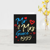 Meneer &amp; mevrouw sinds 1999 koppels 23ste brui kaart (Gele Bloem)