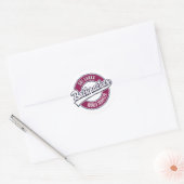 Meneer backpacker wereldreiziger retro logo ronde sticker (Envelop)