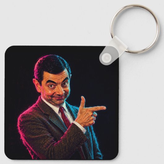 Meneer Bean Sleutelhanger (Achterkant)