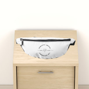 Meneer blanke zwarte pasgetrouwden heuptasje