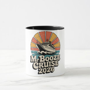 Meneer Booze Cruise 2026 Retro Vintage Koppels  Mok