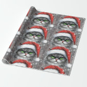 Meneer Boze Snoet (Grijs) Kerstkat Cadeaupapier (Uitgerold)