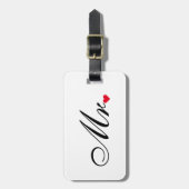 Meneer Bruidegom Huwelijk Elegant Chic Witte Reis Bagagelabel (Voorkant verticaal)