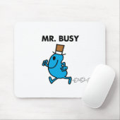 Meneer Busy rent snel Muismat (Met muis)