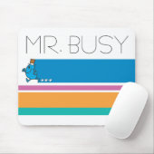 Meneer Busy rent snel Muismat (Met muis)