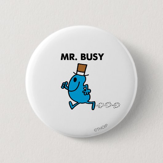 Meneer Busy rent snel Ronde Button 5,7 Cm (Voorkant)
