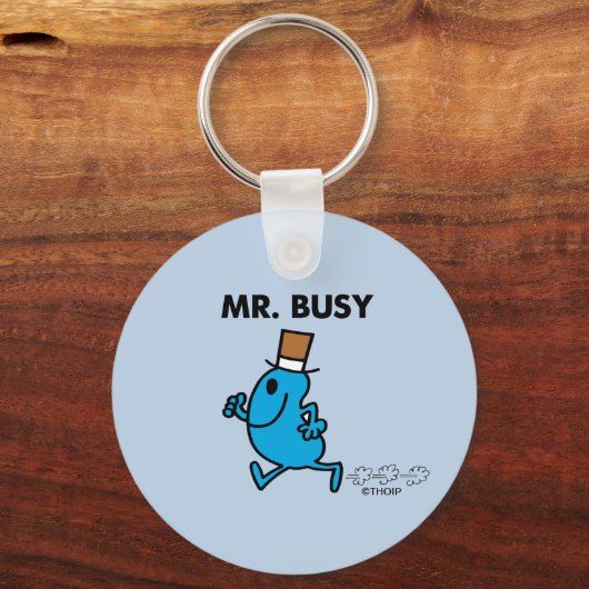 Meneer Busy rent snel Sleutelhanger (Achterkant)