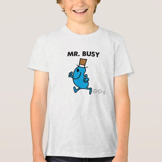 Meneer Busy rent snel Tri-Blend Shirt (Voorkant)