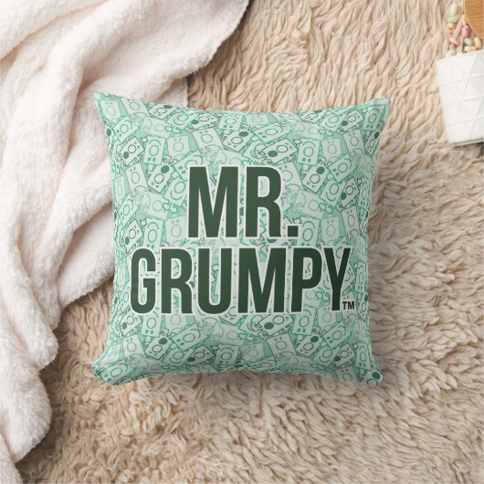 Meneer Chagrijn | Groene naam en karakter werp pat Kussen (Deken)