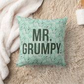 Meneer Chagrijn | Groene naam en karakterworp-patr Kussen (Deken)