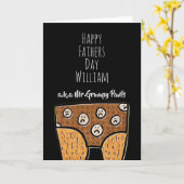 Meneer Chagrijnige Broek Aanpasbare Vaderdag Kaart (Gele Bloem)