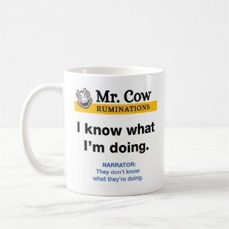 Meneer Cow mok. Ik weet wat ik doe Koffiemok