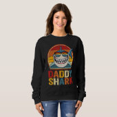 Meneer Daddy Shark Retro Pyjama Vader Dag Daddy Sh Trui (Voorkant volledig)