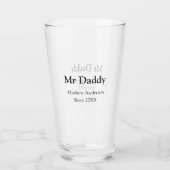 Meneer Daddy sinds toevoegen jaar naam ouders vade Glas (Achterkant)